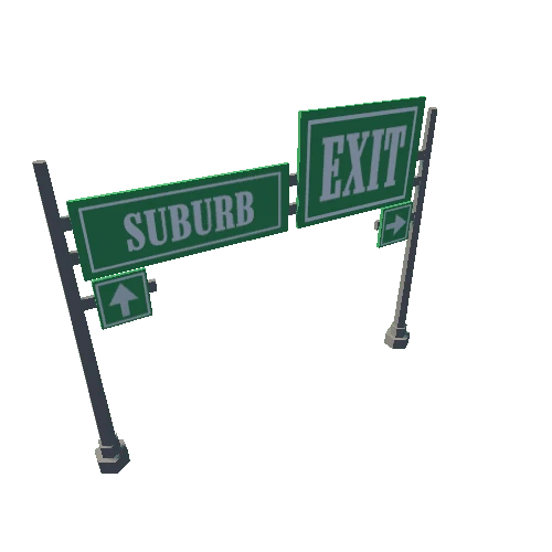 Suburb Exit Sign